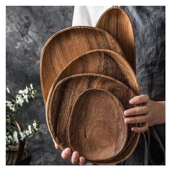 Sladica pladenj ustvarjalne akacijev les nezakonitih ploščo za les, pločevina pločevina lesa kruh ploščo, ki služijo jedi določa