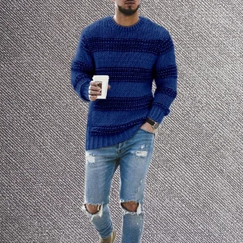 2021 Okrogle Ovratnik Sweater Moški