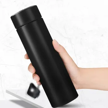 500 ml Izolirano Vakuumsko Bučko Smart Nerjavečega Jekla Toplotna Steklenico Z LED Prikaz Temperature Zaslon Nepremočljiva Termo Vrč