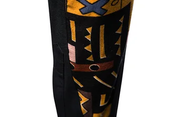 Moška Oxford Gumb Navzdol Obleko Srajce Moda Afriške Mozaik Rokavi Moški Slim Fit Tradicionalni Etnični Festival Srajca Homme 3XL