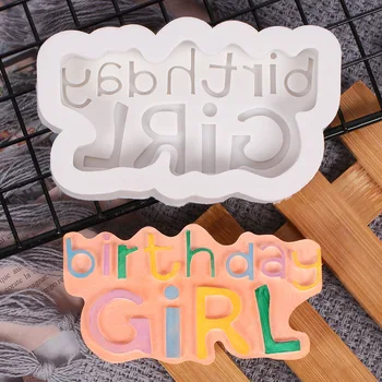 Torto Silikonsko Plesni 3D Happy Birthday Obliko Gline Sveče, Mila Plesni Fondat Torta Dekoraterstvo Sladkarije, Čokolada Plesni