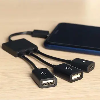 3 In1 Mikro Vrata USB OTG Igro, Miško, Tipkovnico Kabel Za Android Tablet Pretvorniki Telefon Dodatki