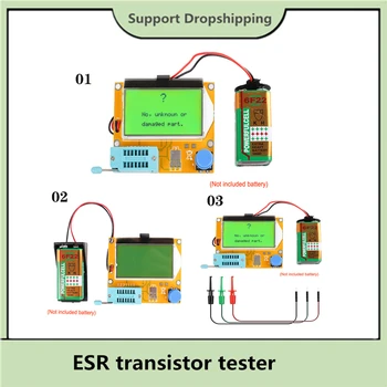 2021 ESR Meter Mega328 Tranzistor Tester Digitalni V2.68 ESR-T4 Diode Triode Kapacitivnost MOS/PNP/NPN LCR 12864 LCD Zaslon Tester