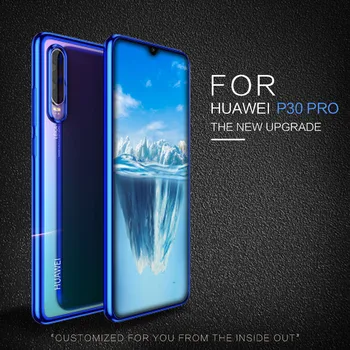 Za Huawei P30 Pro Primeru 3D Laserski Plating Luksuzni TPU Mehko Jasno Kritje Za Huawei P30 lite Bright Crystal Telefon Primerih