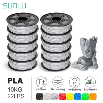 SUNLU PLA Žarilno 10 KG 1 KG Roll 1.75 mm 3D Tiskalnik Nitke Za 3D Tiskalniki In 3D Pero Okolju prijazen Material