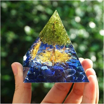 Drevo Življenja Orgonski Piramida Ametist Peridot Zdravljenje Kristalne Energije Orgonite Piramido Emf Varstvo Meditacija Orodje kristali