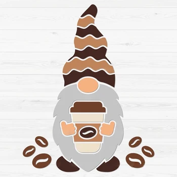 IZPOLNJUJEJO HUANG Kave Gnome Obrti Rezanje Kovin Matrice Matrica Predlogo Za DIY Scrapbooking Okrasni Papir, Kartice, Izdelava Dekorativnih