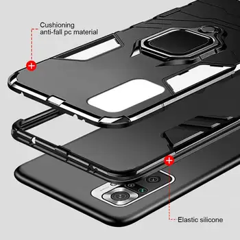 Shockproof Flip Primeru Telefon Za Xiaomi Redmi Opomba 10 Pro Primeru 6D Tpu Težko Kovinsko Nazaj Zajema Na Xiomi Xaomi Redme Note10 Pro Oklep