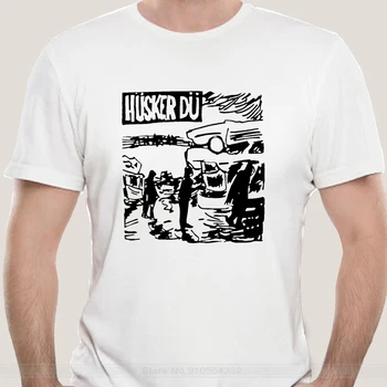T-shirt Husker Du maglietta grigia disegno Hardcore Punk alternativni Rock modni t-sdhirt moških bombaž blagovne znamke teeshirt