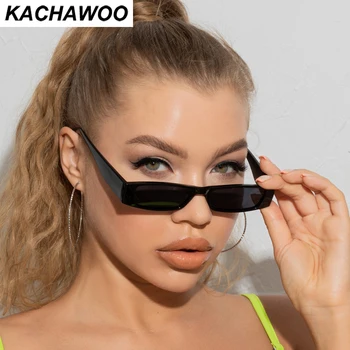 Kachawoo pravokotnik retro sončna očala ženske črno-leopard majhen okvir sončna očala moški trendi pribor Poletje poceni Evropske