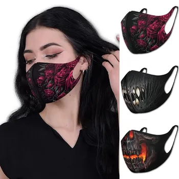 Glavo Pohodništvo Rute Masko Moda Krvavo Rose 3d Gothic Punk Masko Lobanje In Plemenski Nazaj Print Set Off To Eery Mascarillas