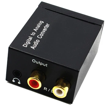 3,5 Mm Jack Koaksialni Audio Dekoder Ojačevalnik Svjetlovodni Digitalno Analogni Avdio Aux Rca L / R Pretvornik Spdif Digitalni Prenosni