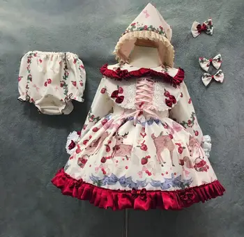 140X50cm Srčkan Jelena Tiskane Tkanine iz Poliestra za Krpanje Oprema DIY Lolita Lutka Obleko Šivalni Material Krpo Quilting