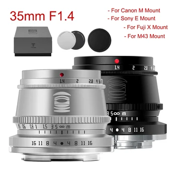 TTArtisan 35mm F1.4 APS-C Objektiv za SONY E FUJI X Nikon Z Canon M Fotoaparat Objektiv MF Za Panasonic Olympus M4/3 Leica L mount Kamera