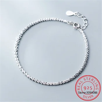 Minimalističen 925 Sterling Silver Fashion Babysbreath Verige Verižice Za Ženske Poročni Srebrna 925 Nakit Darilo DA985