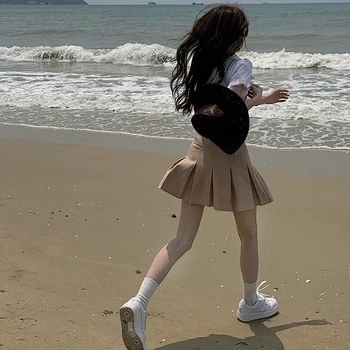Poletje Ženske Krila Visoko Pasu Cute Sweet Girl ' Nabrano Krilo korejskem Slogu Mini Krila Harajuku Ženska Krila