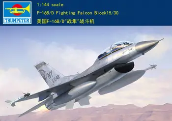 Prvi trobentač deloval 1/144 03920 F-16B/D Fighting Falcon Block15/30 Model Letalo Kit