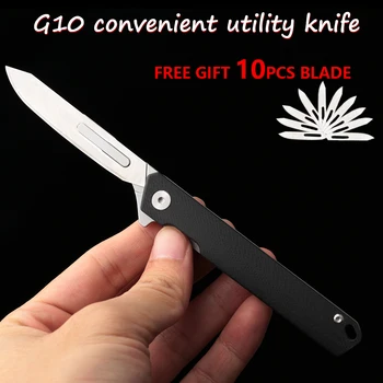 G10 folding nož ostro rezilo usnje nož taktično nož prostem preživetje kampiranje sili orodje za rezanje papirja iz škatle