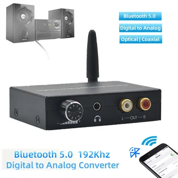 Audio Converter dvokanalni Digitalni Koaksialni Toslink V Analogni Stereo 3.5 mm Audio Jack Adapter 192kHz DAC Bluetooth 5.0 Sprejemnik