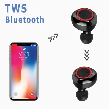 Y50 bluetooth slušalke 5.0 TWS Brezžični Headphons slušalke Čepkov Stereo Gaming Slušalke Z Polnjenjem Polje za telefon