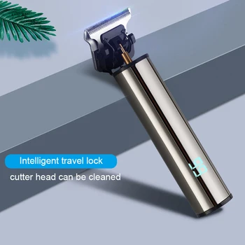 Električni Sušilnik za Rezanje Profesionalni LCD Lase Clipper USB Polnilne Akumulatorski Brivnik Britev 0 mm Moških Berber Shop Brivnik