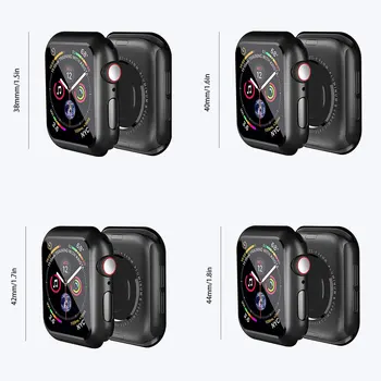 Magnetni Watch Primeru Za All Inclusive Pregleden Zaščitnik Primeru Za Apple Watc Za Apple Serije 1/2/3/4/5/6/Se 42mm Črna