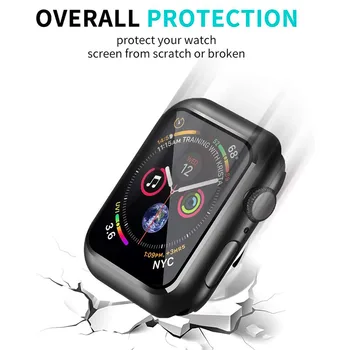 Magnetni Watch Primeru Za All Inclusive Pregleden Zaščitnik Primeru Za Apple Watc Za Apple Serije 1/2/3/4/5/6/Se 42mm Črna