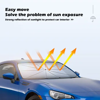 Avtomobil Magnetni Dežnik Kritje Vetrobransko steklo Avtomobila Sonce Odtenek Dežnik Zložljiv sončnega UV Zaščita za Avto SUV