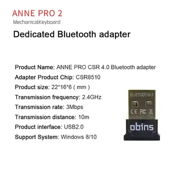 1PC ANNE-PRO 2 Bluetooth Adapter za družbene odgovornosti 4.0 Mehanske Tipkovnice podporo Win8 Win10