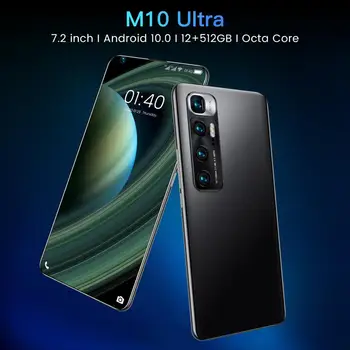 Globalna Različica M10 Ultra 7.2 Palčni 12GB+512GB Android10 celozaslonskem 4G 5G Pametni Telefon Dual SIM Mobilni Telefon Jedro Octa Mobilni Telefon