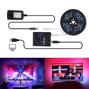 5V DIY Okolja TV USB LED Trak HDTV Računalniški Monitor Osvetlitev ozadja PC Sanje Barvni Zaslon Polje Svetlobe 30/60Leds/m WS2812B SK6812 Trakovi