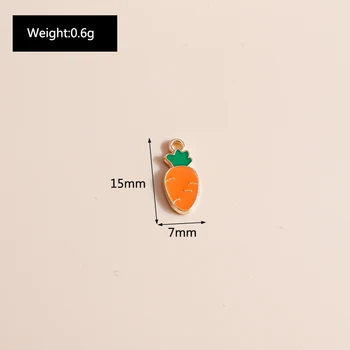 10pcs 7*15 mm Ustvarjalne Emajl Mini Korenček čarobne gumbe za Uhane Obeski, Ogrlice, Izdelava Ročno Obrt DIY Nakit Dodatki