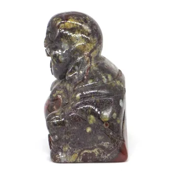 Maitreja Buda Kip Naravni Gemstone Zmaj Bloodstone Kristalno Ročno Izklesan Kamen Figur Feng Shui Obrti Doma Dekor 1.4