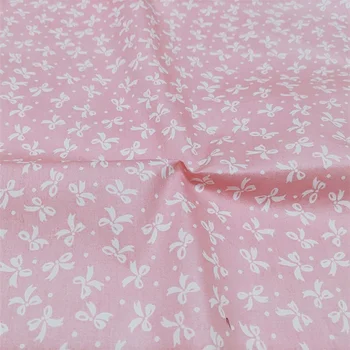 6Pcs Pink Rose Bowknot Trak Serije Bombaž Mozaik Tkanine Quilting Krpo Za Ročno Šivanje Otroška Oblačila, Posteljnina Odeja Listov