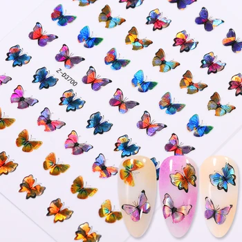 1PC 3D Nalepke za Nohte Beautiful Butterfly Samolepilne Nalepke za Nohte Poletje Temo Prostem Nohtov Prenos Nalepke Folije Obloge Odlikovanja