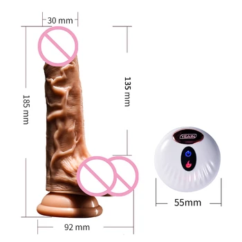 Opozarjanje z Vibrator S 360° Vrtljivost -Adorime 178mm 10 Močne Vibracije Napolnite Realne Sesalni Sex Igrače Za Ženske
