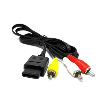 2Pcs Adapter N64 Stabilno PVC RCA TV Avdio Video, Stereo Kabel za Nintendo 64 SNES