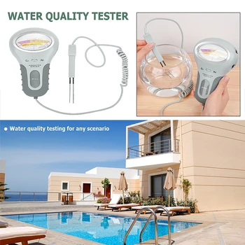 PH in Klora Meter Tester PC102 PH Tester Klora Kakovosti Vode za Testiranje Naprave Bazen Kakovosti Vode Analitične Naprave