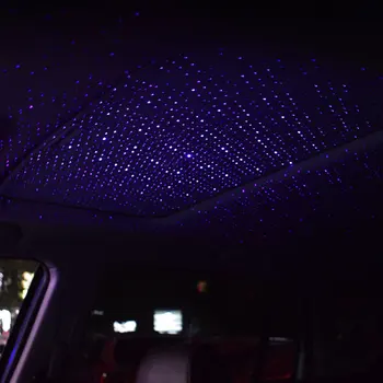 Mini LED Avto Streho Star Noč Kolesa Osvetlitev Notranjosti Projektor Luč za Kolesarjenje Vzdušje Galaxy Lučka za Dekoracijo USB Vtič
