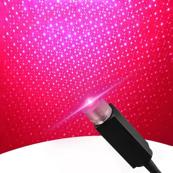 Mini LED Avto Streho Star Noč Kolesa Osvetlitev Notranjosti Projektor Luč za Kolesarjenje Vzdušje Galaxy Lučka za Dekoracijo USB Vtič
