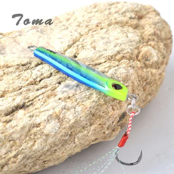 TOMA 4PCS/veliko Mikro Mini Jigging Fishing Lure 7 g 14 g 28 g 40 g Kovinska Šablona Žlico Težko Vabe Počasi Potaplja Dolgo Litega Ribištvu Tackle