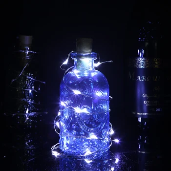 6.5 ft 20 LED DIY Božič Niz Luči, plutovinasti izdelki na Baterijski Pogon Garland Steklenico Vina Luči Za Stranke noč Čarovnic Poroka Dekoracija