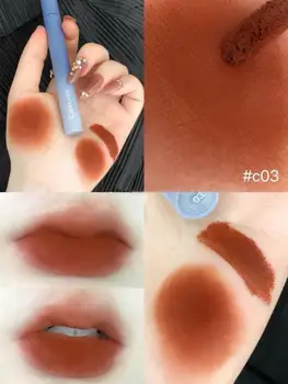 6 Barv Kostanja Žamet Mat Lip Gloss Nastavite Nepremočljiva Mat Šminko, ki Trajajo Ženski Ličila za Ustnice Odtenek Kozmetika TSLM2