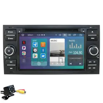 2Din Android Avto Večpredstavnostna Radio Stereo Predvajalnik, GPS Fit Ford Focus C-Max Povezavo Fiesta Kuga Tranzit S-Max, Galaxy Fusion Mondeo