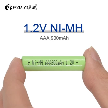 PALO 2-16pcs AAA 900mAh 1,2 V NIMH Polnilne Baterije Zeleno Lupino Varjenje z Zavihki Za Philips Električni Brivnik Britev Toothbrus