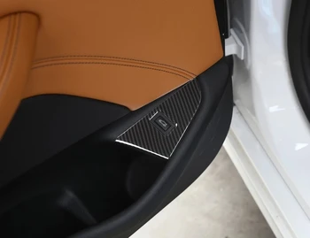 Notranje Spremembe Ogljikovih Vlaken ABS Notranjost Avtomobila Rep Vrata za Stikalo Gumb Okvir Pokrova Trim Za BMW Serije 5 G30 2018-2020 LHD