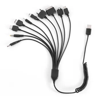 10 v 1 Univerzalni Prenosni Lahki Več Funkcijami Standard USB Polnjenje napajalni Kabel Združljiv z Večino blagovnih Znamk Telefonov