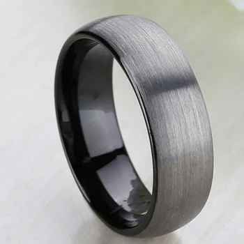 Klasična obljubo, modni nakit prst prstan titana Koalicije za moške in ženske poročni prstani za pare, 6 mm črna mat