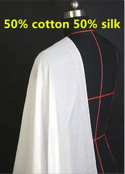Prodati po 9m,50% bombaž,50% svile tkanine notranje obloge obleko,BELE barve,debelina:8----9 mm,širina:114 cm