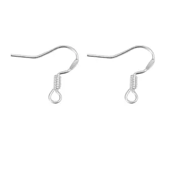 Proster za 200 kosov uho kljuke ZA 925 srebro nakit za uhani visijo DIY Uhani lepo srebrno earwire z hoop